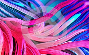 Abstract coloful background, multicolored and wavy hairs pattern photo