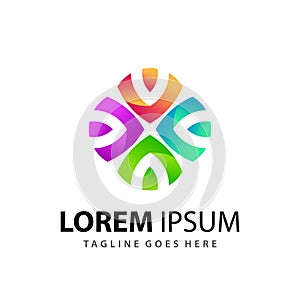 Abstract Colofull Shield Logo Designs Template Premium Vector