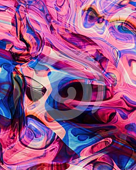 Abstract color background of curved glass texture