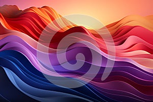 Abstract color background with a purple, yellow and orange striped. illustration a waterfall on it