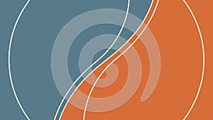 Abstract color block curve, modern design element vector design Generative AI