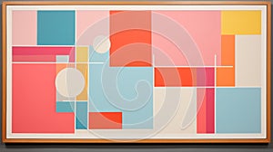 Abstract Color Blocking Artwork Inspired By Paul Catherall And Jack Levine photo