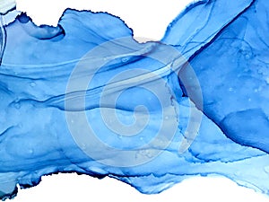 Abstract color blue cobalt cyan background with waves and lines.