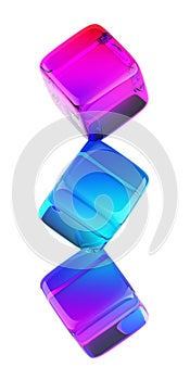 Abstract color cubes