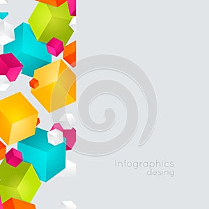 Abstract color cubes.