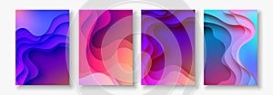  4 abstraktné farba  trojrozmerný umenie ilustrácie sada. farby. vektor dizajn rozmiestnenie prezentácie leták 