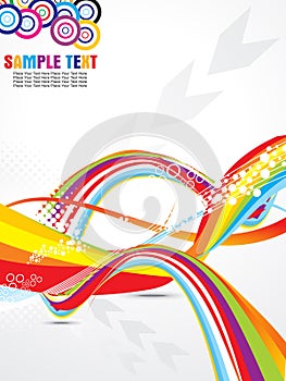 Abstract color ful rainbow wave background