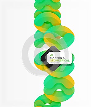Abstract color geometric round shapes on white photo