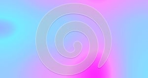 Abstract color gradient background, iridescent chromatic light pink and blue neon light pattern effect. Modern trend fluid color