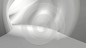 Abstract 3D White Design - Curved and Flowing