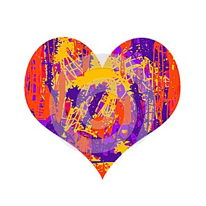 Abstract color heart