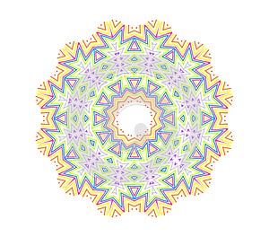 Abstract color lines concentric pattern