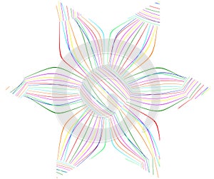 Abstract color lines flower