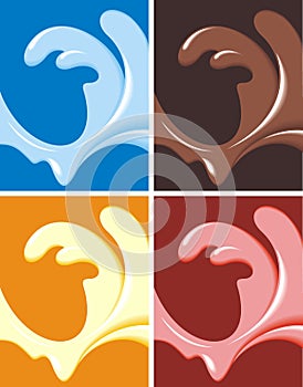 Abstract color liquid