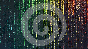 Abstract color matrix background with coded, alien ambiance, Ai Generated