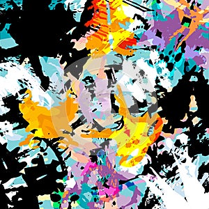 Abstract color pattern in graffiti style. Quality illustration for your design