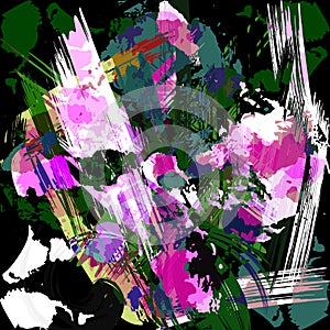 Abstract color pattern in graffiti style Quality illustration for your design