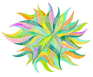 Abstract color pencil draw