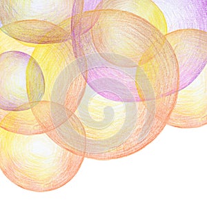 Abstract color pencil scribbles background.