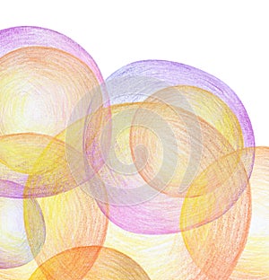 Abstract color pencil scribbles background.