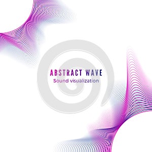 Abstract color radial sound wave. Music album cover. Digital music visualization. Audio equalizer isolated on white background.