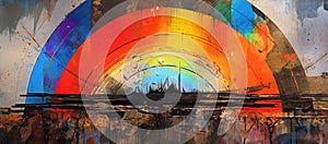 abstract color rainbow background LGBTQIA, ai