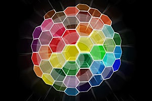 Abstract color shone sphere