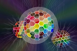 Abstract color shone sphere