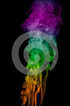 Abstract color smoke on black background. Abstract Color smoke clouds