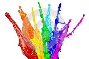 Abstract color splash rainbow