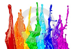 Abstract color splash rainbow