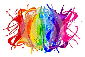 Abstract color splash rainbow