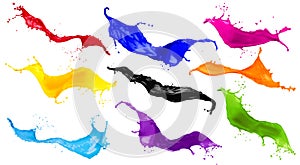 Abstract color splash set