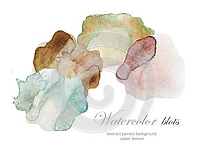 Abstract color watercolor blot