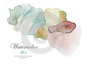 Abstract color watercolor blot