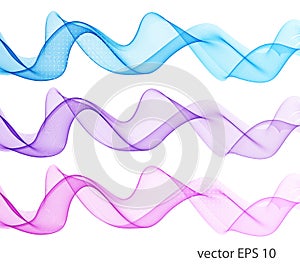 Abstract color wave design element