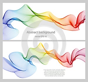 Abstract color wave design element