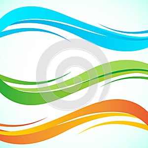 Abstract color wave design element. Smooth dynamic soft style on light background.