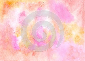 Abstract colored backdrop. Handiwork texture in yellow pink re