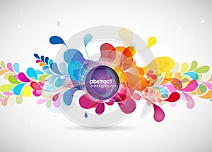 Abstract colored background with circles.