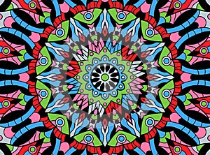 Abstract colored background from a mandala