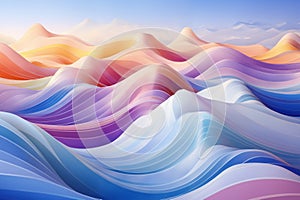 abstract colored background in the shape of hills or waves