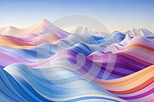 abstract colored background in the shape of hills or waves