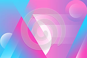 Abstract colored background from triangles, circles and lines. Vector. Geometric figures. Horizontal vibrant gradient background f