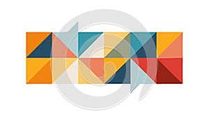 Abstract Colored Blocks, Geometric Pattern and Modern Design, vector design Generative AI