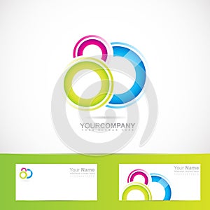 Abstract colored circles logo