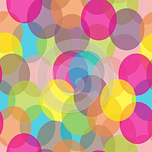 Abstract colored circles seamless pattern