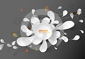 Abstract colored flower background with circles