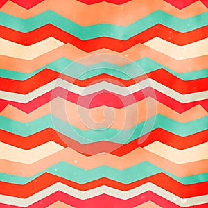 Abstract colored geometric seamless pattern with grunge effect.