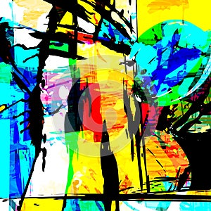 Abstract colored graffiti background